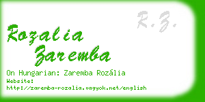 rozalia zaremba business card